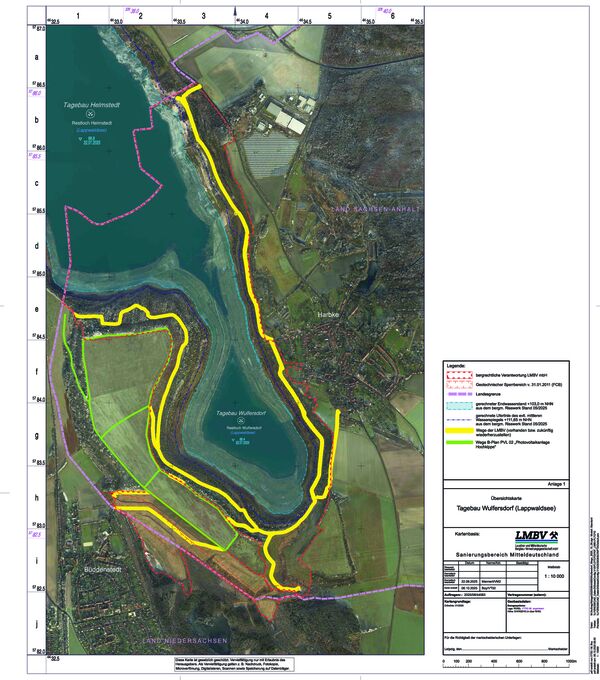 Wünschenswerte Wege am Lappwaldsee.
