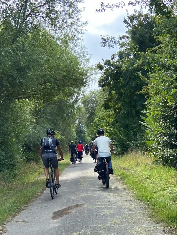 Radfahrer im Helmstedter Revier.